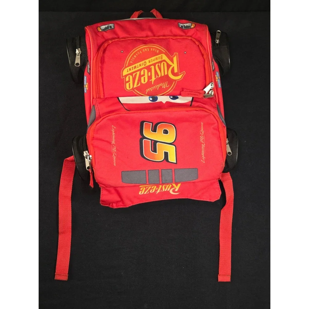 Disney Pixar Cars Lightning McQueen Red 3D Backpack 95 Rust-eze F00295443